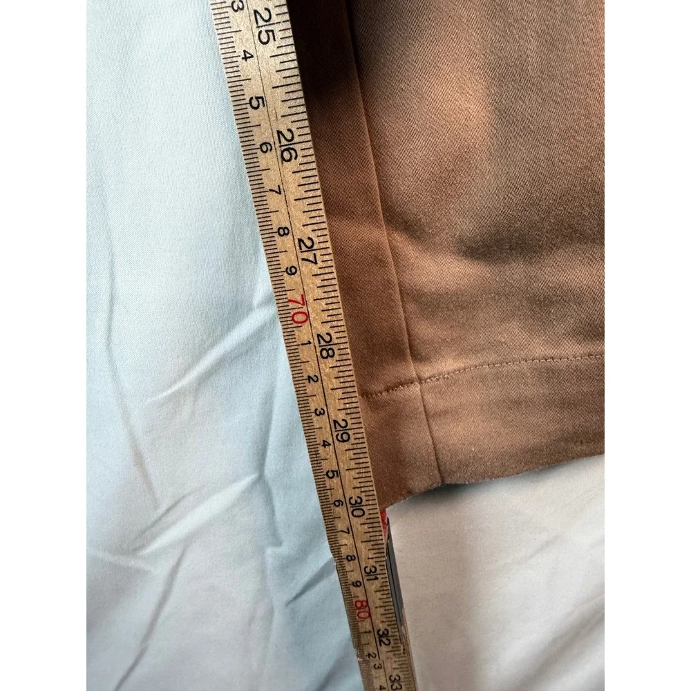 Alo Yoga Womens High Waist Wide Leg Seam Front Trousers Tan Camel Size S